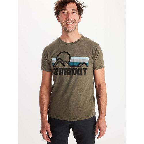 Marmot Clothes Dark Brown NZ - Coastal T-Shirts Mens NZ951476